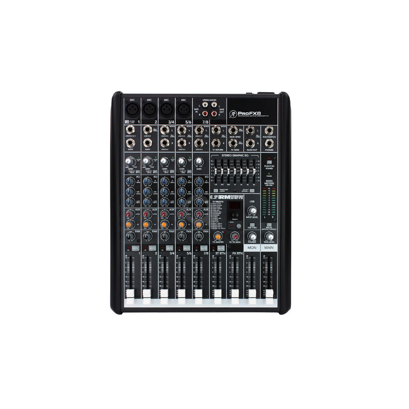 Table de mixage Mackie avec effets, égaliseur, alim fantôme